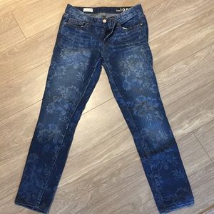 Floral print Gap denim jeans sz 26